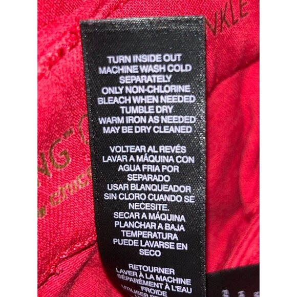 Chicos Sz 3 (16) Red So Slimming Girlfriend Ankle Jeans Pants Stretch EUC - Picture 11 of 12